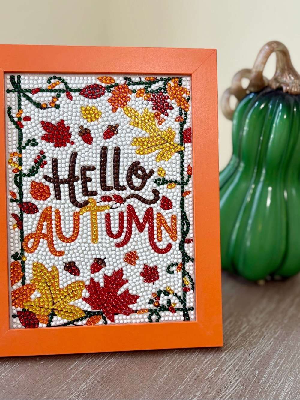 Hello Autumn Diamond Painting - Orange Frame
